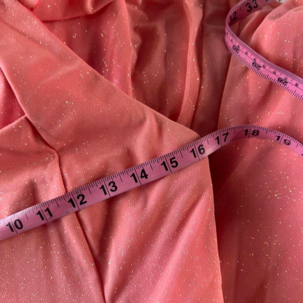 Vintage 80s Pink Sparkling Sweetheart Halter Fit and Flare Dress size S/M - Picture 7 of 7